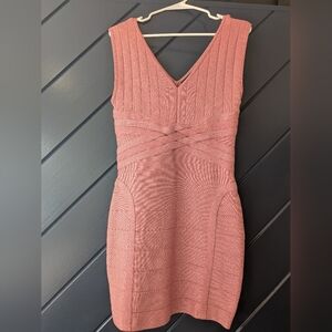 Sparkly Pink Bandage Dress